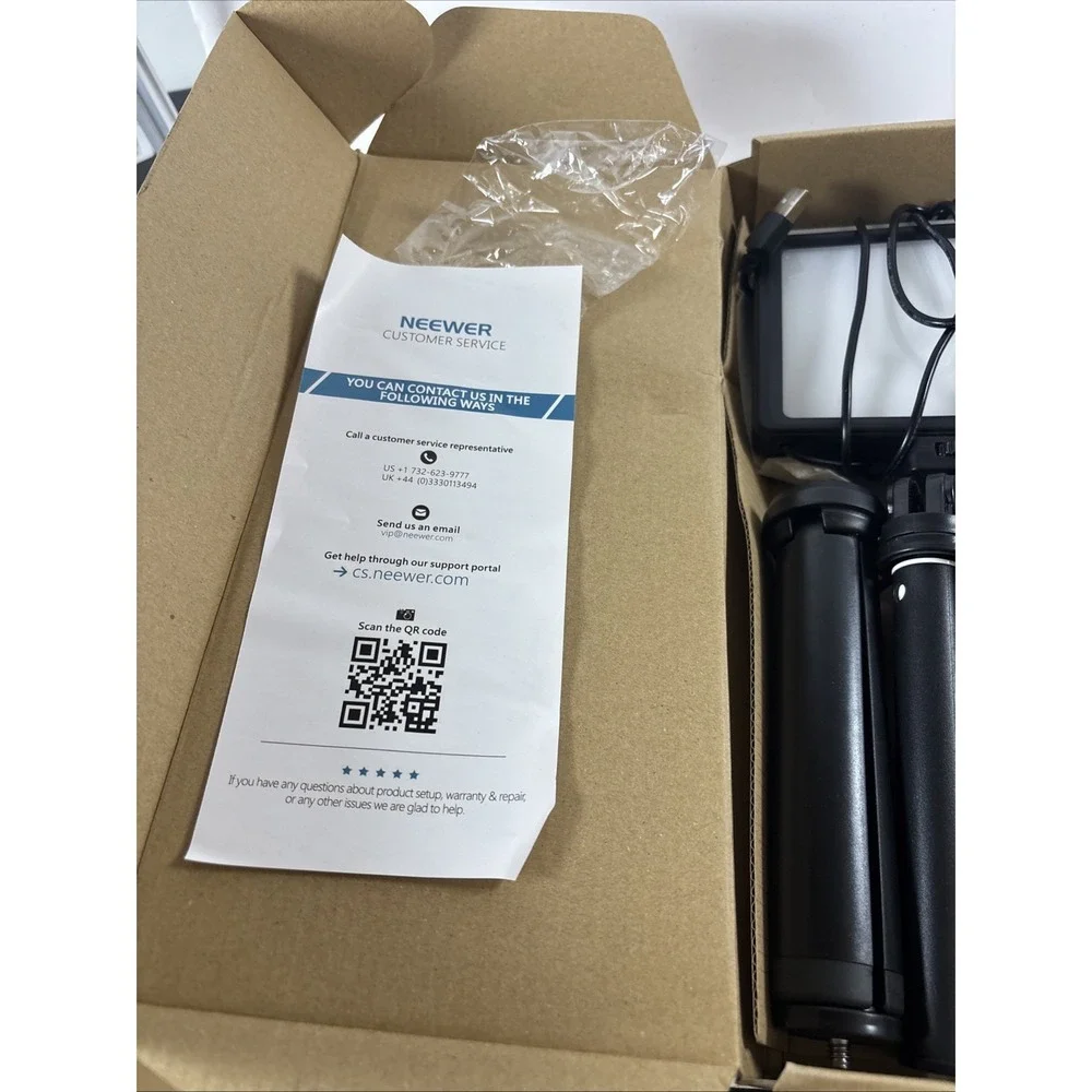 LED Video Light Panel w Tripod & Phone Holder USB Streaming TikTok YouTube Kit
